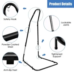 Costway Patio Adjustable 77" To 93" Hammock Chair Stand Hanging Chair Stand 14 Costway Patio Adjustable 77" To 93" Hammock Chair Stand Hanging Chair Stand -Costway GUEST 01482559 0298 4941 9aa0 a7b194ba8cc0
