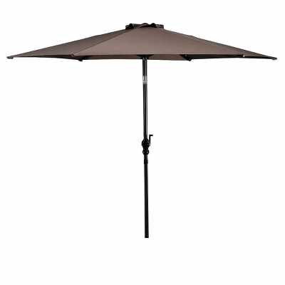 Costway 9ft Patio Umbrella Patio Market Steel Tilt W/ Crank Outdoor Yard Garden (Tan) 7 Costway 9ft Patio Umbrella Patio Market Steel Tilt W/ Crank Outdoor Yard Garden (Tan) - Image 7