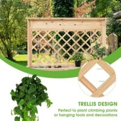 Costway Wood Raised Garden Bed W/ Trellis Elevated Planter Box W/ Storage Shelf And Drawer 13 Costway Wood Raised Garden Bed W/ Trellis Elevated Planter Box W/ Storage Shelf And Drawer -Costway GUEST 01d4ba38 3b77 4da0 ad99 f701785a765a