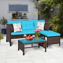 Costway 3PCS Patio Wicker Rattan Sofa Set Outdoor Sectional Conversation Set 16 Costway 3PCS Patio Wicker Rattan Sofa Set Outdoor Sectional Conversation Set -Costway GUEST 057a348c bf76 4deb af48 de2aa6271d23