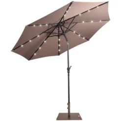 Costway 10ft Solar Lights Patio Umbrella Outdoor W/ 50 LBS Movable Umbrella Stand Red -Costway GUEST 05ed65fb 2af6 4d35 bf0f d444bbccdb7b