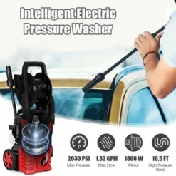 Costway 2030PSI Electric Pressure Washer Cleaner 1.7 GPM 1800W With Hose Reel Red 15 Costway 2030PSI Electric Pressure Washer Cleaner 1.7 GPM 1800W With Hose Reel Red -Costway GUEST 070265e4 5a06 426c 8a3b 5d80c9b2dd63