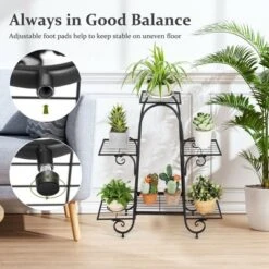 Costway 6 Tier Flower Pot Holder Metal Vertical Shelves Corner Plants Display Rack 13 Costway 6 Tier Flower Pot Holder Metal Vertical Shelves Corner Plants Display Rack -Costway GUEST 07605dc0 2d32 492e b19e 7469a6ccc97a