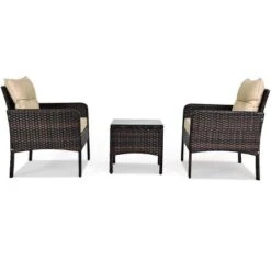Costway 3PCS Patio Rattan Conversation Set Cushioned Sofa Chair For Garden 20 Costway 3PCS Patio Rattan Conversation Set Cushioned Sofa Chair For Garden -Costway GUEST 085e4baa d2ea 408f a758 1e5eb9d819fe