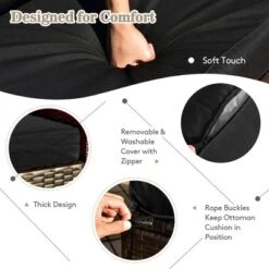 Costway 8PCS Patio Rattan Furniture Set Space-Saving Storage Cushion BlackTurquoiseNavy Cover 20 Costway 8PCS Patio Rattan Furniture Set Space-Saving Storage Cushion BlackTurquoiseNavy Cover -Costway GUEST 08c0321a 7d66 48f7 94dc bb6752bfcae1