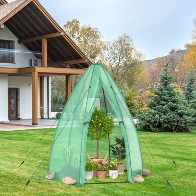 Costway 5.5'x 5.5'x 6' Portable Mini Garden Greenhouse With Window & Roll-up Zippered Door 5 Costway 5.5'x 5.5'x 6' Portable Mini Garden Greenhouse With Window & Roll-up Zippered Door - Image 5