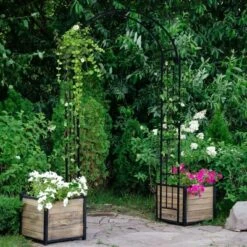 Costway Garden Arch Arbor Trellis Pergola 7.5 Ft Metal Archway For Climbing Plants Party -Costway GUEST 09483026 d1c5 4247 bcdd c709c4e71a13