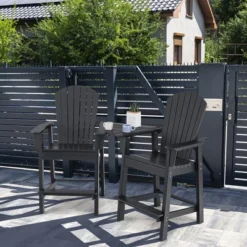2pcs HDPE Tall Adirondack Chair Barstools Connecting Tray Patio Footrest -Costway GUEST 0972f570 89ca 4085 bd76 8f6b2daa3483