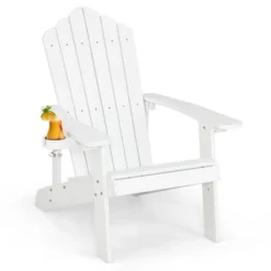 Costway Patio HIPS Adirondack Chair With Cup Holder Weather Resistant Outdoor 380 LBS Black/Teak/Green/Navy/Red/Gray/White/Yellow 32 Costway Patio HIPS Adirondack Chair With Cup Holder Weather Resistant Outdoor 380 LBS Black/Teak/Green/Navy/Red/Gray/White/Yellow -Costway GUEST 098cb0f4 d729 4eea b3db 14298383b77a