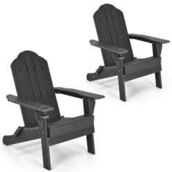 Costway 2PCS Patio Folding Adirondack Chair Weather Resistant Cup Holder Yard 20 Costway 2PCS Patio Folding Adirondack Chair Weather Resistant Cup Holder Yard -Costway GUEST 0a7b8293 7163 405f bfac 0e0dfecdbe7a