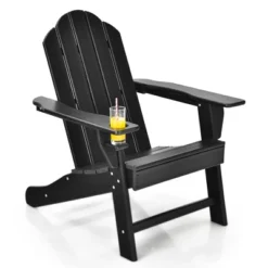 Costway Patio Adirondack Chair Weather Resistant Garden Deck W/Cup Holder WhiteBlackGreyTurquoise -Costway GUEST 0aac5934 4045 4d27 9195 99f5140b9d05
