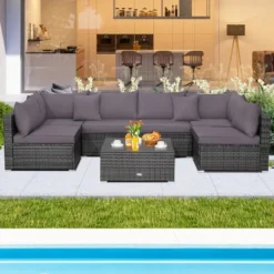 Costway 7PCS Patio Rattan Furniture Set Sectional Sofa Cushioned Garden 22 Costway 7PCS Patio Rattan Furniture Set Sectional Sofa Cushioned Garden -Costway GUEST 0b26e7bf 874d 4b15 9a6b 94ae8a63404c