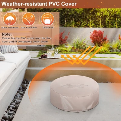 Costway 7PCS Patio Rattan Wicker Furniture Set Gas Fire Pit Table Sofa Cushion 4 Costway 7PCS Patio Rattan Wicker Furniture Set Gas Fire Pit Table Sofa Cushion - Image 4