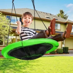Costway 40'' Nest Tree Swing Outdoor Round Swing For Backyard BlueGreen 20 Costway 40'' Nest Tree Swing Outdoor Round Swing For Backyard BlueGreen -Costway GUEST 0ba7ebe2 2f18 4346 85b6 63ac85eded24