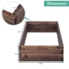 Costway Wooden Raised Garden Bed Kit - Elevated Planter Box For Growing Herbs Vegetable