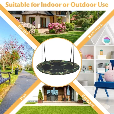 Costway 40'' Kids Flying Saucer Tree Swing Indoor Outdoor Play Set 8 Costway 40'' Kids Flying Saucer Tree Swing Indoor Outdoor Play Set - Image 8