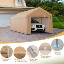 Costway 10x20FT Patio Heavy Duty Carport Garage Removable Sidewall Zippered Door Outdoor -Costway GUEST 0d6c75f7 1dba 41da be1a add1c7783a58