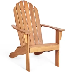 Costway Outdoor Adirondack Chair Solid Wood Durable Patio Garden Furniture GrayNaturalWhite -Costway GUEST 0d92375f 6517 42aa 9d75 85b88fb6c2b7
