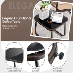 Costway 3 Pieces Patio Conversation Set Outdoor Metal Chair & Table Tempered Glass Top 14 Costway 3 Pieces Patio Conversation Set Outdoor Metal Chair & Table Tempered Glass Top -Costway GUEST 0da8e049 ebe1 408d 9782 25526266f15c