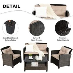 Costway 8pcs Patio Rattan Conversation Set Cushioned Outdoor Furniture Set 16 Costway 8pcs Patio Rattan Conversation Set Cushioned Outdoor Furniture Set -Costway GUEST 0e08040b 59dc 4545 85c4 36cf7394a93d