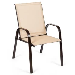 Costway 4PCS Patio Chairs Garden Deck Yard With Armrest Brown/Beige/Gray -Costway GUEST 0e729253 3950 4bc7 b857 4fcd1efa4419
