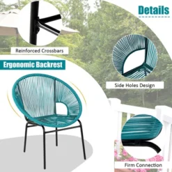 Costway 3PCS Patio Acapulco Furniture Bistro Set Plastic Rope Glass Table 17 Costway 3PCS Patio Acapulco Furniture Bistro Set Plastic Rope Glass Table -Costway GUEST 0ebe5858 cd1b 4711 bbac 13dd750cf8fc