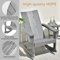 Costway Patio Adirondack Rocking Chair All Weather HDPE Porch Rocker 330lbs Grey Outdoor 14 Costway Patio Adirondack Rocking Chair All Weather HDPE Porch Rocker 330lbs Grey Outdoor -Costway GUEST 0fdd3095 e344 43c3 9537 c187bfcd345e