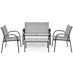 Costway 4 PCS Patio Furniture Set Sofa Coffee Table Steel Frame Garden Deck Gray 12 Costway 4 PCS Patio Furniture Set Sofa Coffee Table Steel Frame Garden Deck Gray -Costway GUEST 1063a84f f73e 47c9 a86e c64699715d2f