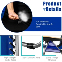 Costway Padded Zero Gravity Lounge Chair Oversize Folding Adjustable -Costway GUEST 10f52417 8640 4902 a219 693c2c36af76