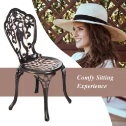 Costway 3PCS Patio Bistro Set Round Table Chairs All Weather Cast Aluminum Yard -Costway GUEST 11265d10 0ffd 4699 9160 9d1fdccc3999