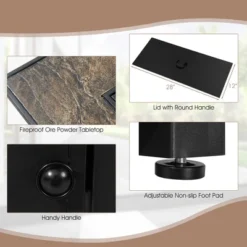 Costway 6PCS Patio Rattan Furniture Set 42'' Fire Pit Table Cover Sofa Cushion Off White/Black/Navy/Red/Turquoise 18 Costway 6PCS Patio Rattan Furniture Set 42'' Fire Pit Table Cover Sofa Cushion Off White/Black/Navy/Red/Turquoise -Costway GUEST 1128d5fe 559a 4829 90c8 7a3b21f9f593