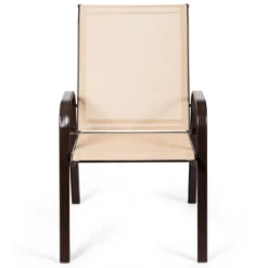 Costway 4PCS Patio Chairs Garden Deck Yard With Armrest Brown/Beige/Gray -Costway GUEST 1232da6e e725 44be 983d bf8d565d4096