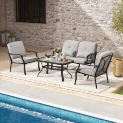 Costway 2 PCS Patio Furniture Set Outdoor Loveseat Chair Coffee Table Cushioned Seat -Costway GUEST 124c8da5 aab4 4a52 b681 87917c226f87