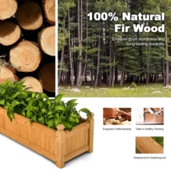 Costway Wooden Rectangular Planter Box Raised Garden Bed For Plants With 4 Corner Drainage 11 Costway Wooden Rectangular Planter Box Raised Garden Bed For Plants With 4 Corner Drainage -Costway GUEST 136ea1af 676f 4a90 9d80 2f7a12445a72
