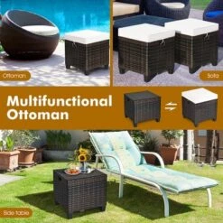 Costway 2PCS Patio Rattan Ottoman Cushioned Seat Beige 15 Costway 2PCS Patio Rattan Ottoman Cushioned Seat Beige -Costway GUEST 13c4f3da 013e 49f7 9374 cf7e89ab0cce