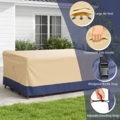 Costway Patio 90''x50'' Dining Set Cover Rectangle Table Chair Waterproof Handle Air Vent 17 Costway Patio 90''x50'' Dining Set Cover Rectangle Table Chair Waterproof Handle Air Vent -Costway GUEST 13dcb462 81fa 49e7 9896 fe2a102565f7