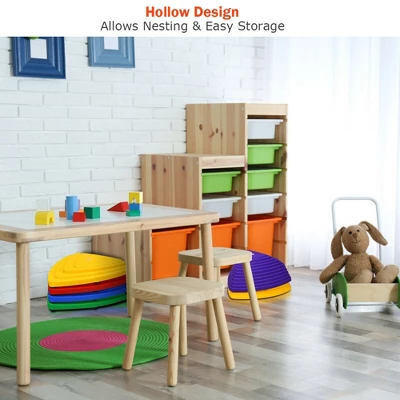 Costway 11pcs Kids Balance Stepping Stones W/ Non-Slip Bottom Indoor & Outdoor Toy 4 Costway 11pcs Kids Balance Stepping Stones W/ Non-Slip Bottom Indoor & Outdoor Toy - Image 4