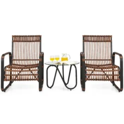 Costway 3PCS Patio Rattan Furniture Set Conversational Sofa Coffee Table Garden 15 Costway 3PCS Patio Rattan Furniture Set Conversational Sofa Coffee Table Garden -Costway GUEST 156a19e5 b84b 4fda ac63 5f2204acb572