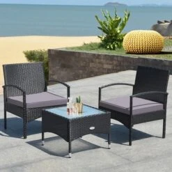 Costway 3 PCS Patio Wicker Rattan Furniture Set Coffee Table & 2 Rattan Chair W/Cushion 17 Costway 3 PCS Patio Wicker Rattan Furniture Set Coffee Table & 2 Rattan Chair W/Cushion -Costway GUEST 15a69912 1a8a 4cd2 bce7 402da1328c9c