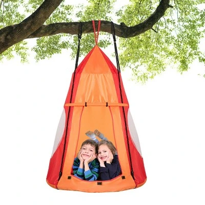 Costway 40'' Kids Hanging Chair Swing Tent Set Hammock Nest Pod Seat 12 Costway 40'' Kids Hanging Chair Swing Tent Set Hammock Nest Pod Seat - Image 12