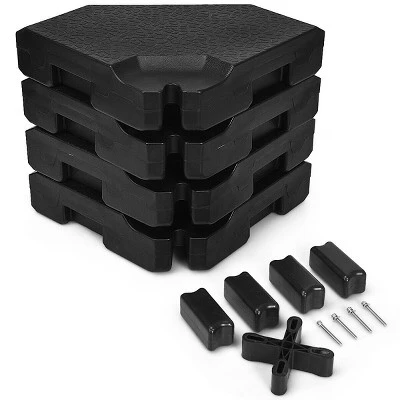 Costway 4PCS Patio Cantilever Offset Umbrella Weights Base Plate Set 6 Costway 4PCS Patio Cantilever Offset Umbrella Weights Base Plate Set - Image 6