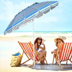 Costway 8 FT Beach Umbrella Outdoor Tilt Sunshade Sand Anchor W/Carry Bag -Costway GUEST 16e281cf b5d7 40e7 8d9b f97f3b68e56d