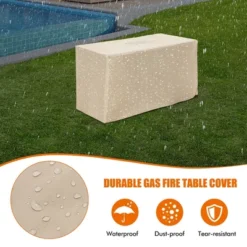Costway 43-inch Propane Gas Fire Pit Table Wood-like Metal Fire Table WithProtective Cover 12 Costway 43-inch Propane Gas Fire Pit Table Wood-like Metal Fire Table WithProtective Cover -Costway GUEST 177fb8a7 49bc 453e 8391 e86af91f34dc
