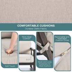 Costway 2PCS Patio Loveseat Coffee Table Set 6'' Thick Cushion Garden Beige 10 Costway 2PCS Patio Loveseat Coffee Table Set 6'' Thick Cushion Garden Beige -Costway GUEST 17994347 1004 4529 ae75 cece00ae8501