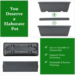 Costway Set Of 2 4 FT Vertical Raised Garden Bed 5-Tier Planter Box For Patio Balcony -Costway GUEST 17b29297 af25 4165 a009 a41d17271beb