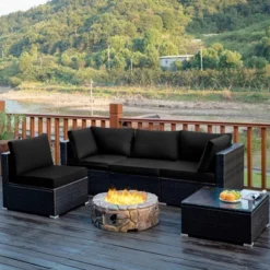 Costway 5PCS Patio Rattan Furniture Set Cushioned Sofa & Chair Coffee Table 27 Costway 5PCS Patio Rattan Furniture Set Cushioned Sofa & Chair Coffee Table -Costway GUEST 186d743e 46ca 490c 94b8 8a9a83cf2193