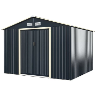 Costway Outdoor Tool Storage Shed Large Utility Storage House W/ Sliding Door 10 Costway Outdoor Tool Storage Shed Large Utility Storage House W/ Sliding Door - Image 10