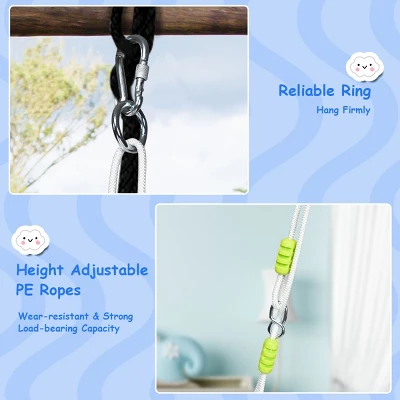 Costway Baby Canvas Hanging Swing Cotton Hammock Toy For Toddler BluePink 7 Costway Baby Canvas Hanging Swing Cotton Hammock Toy For Toddler BluePink - Image 7