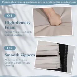 Costway 8PCS Patio Rattan Furniture Set Armrest Cushion Sofa Coffee Table With Shelf Garden -Costway GUEST 192df54f b663 4e37 888f a4e02eefb50b