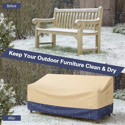 Costway Patio 77''x43'' 3-Seater Outdoor Deep Couch Sofa Cover Waterproof Handle Air Vent 8 Costway Patio 77''x43'' 3-Seater Outdoor Deep Couch Sofa Cover Waterproof Handle Air Vent - Image 8